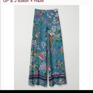 High rise wide leg pants